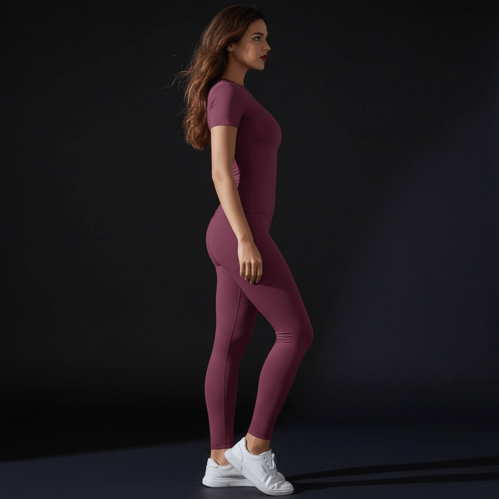 Tenue yoga séchage rapide ensemble legging haut technique