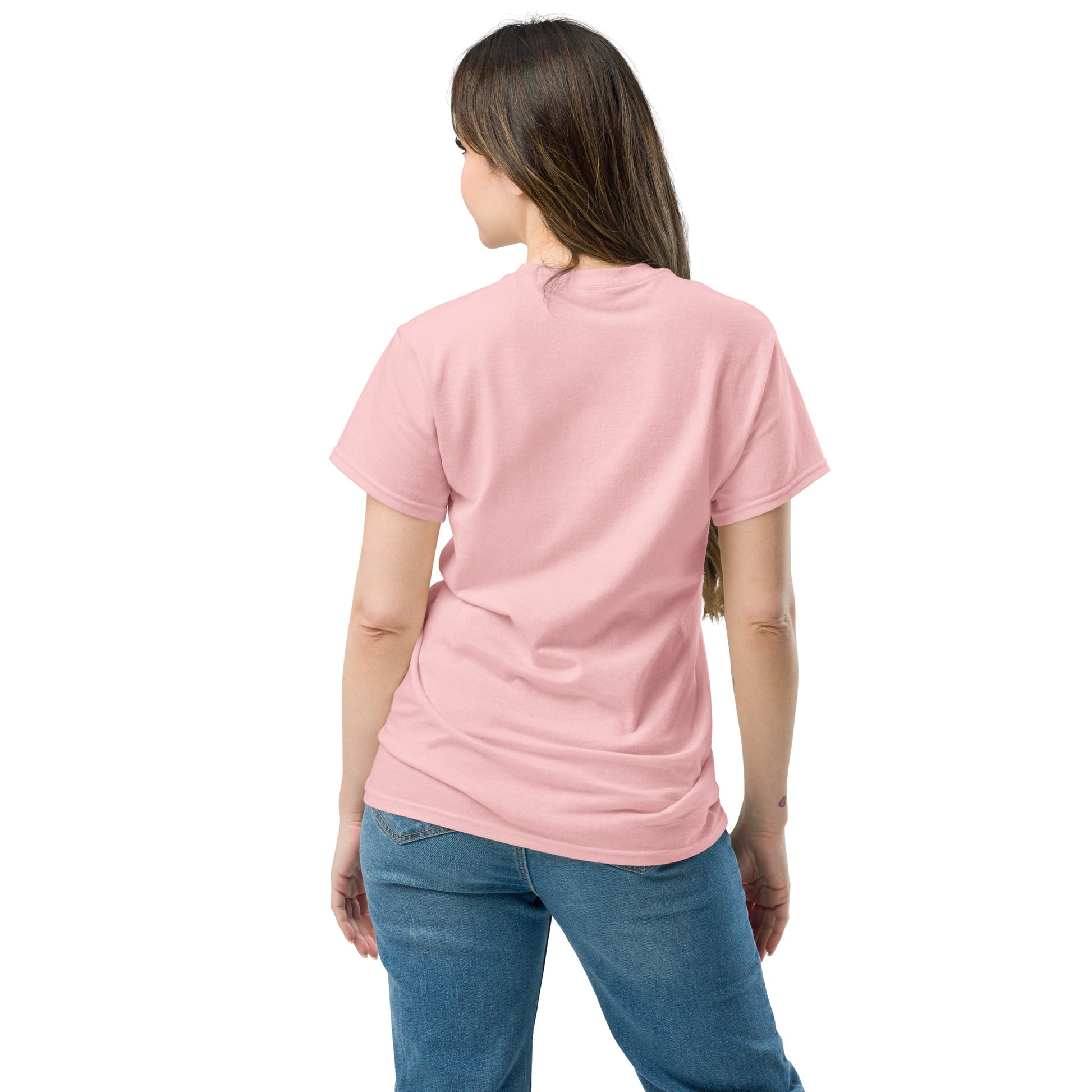 Texture du tissu en coton 100% biologique du t-shirt rose