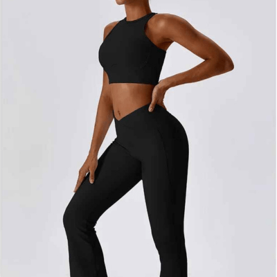 Tissu nylon sport soutien-gorge côtelé séchage rapide zoom