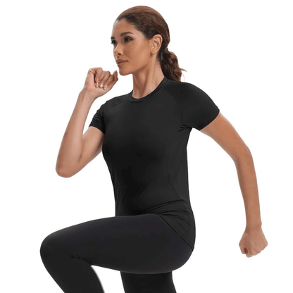 Tissu respirant t shirt de compression évacuation humidité fraîcheur