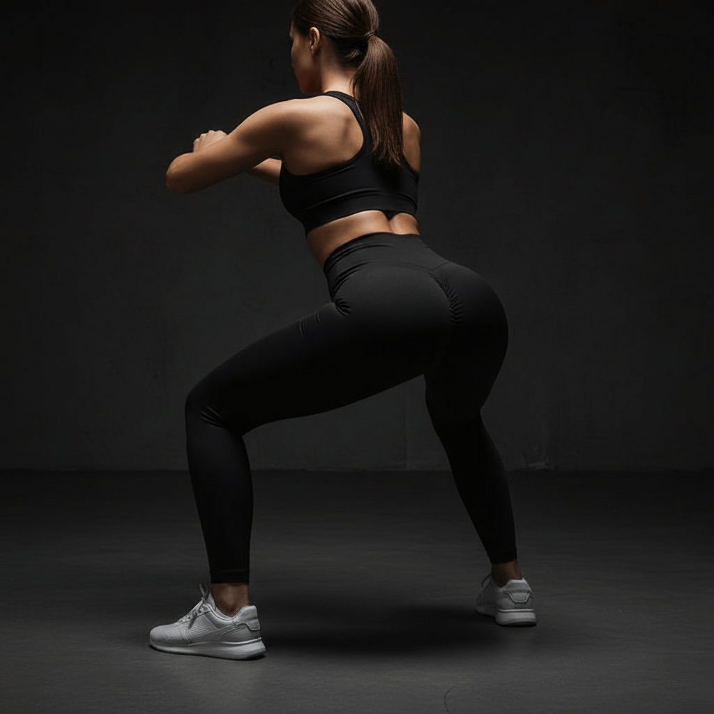 Vue arrière legging push up effet lift spectaculaire valorisation courbes naturelles