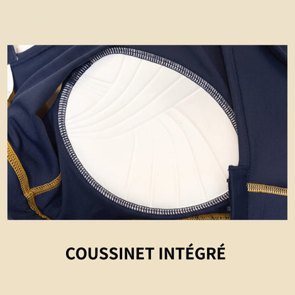 Coussinet intégré dans un bonnet de la brassière de sport, vue de l'intérieur
