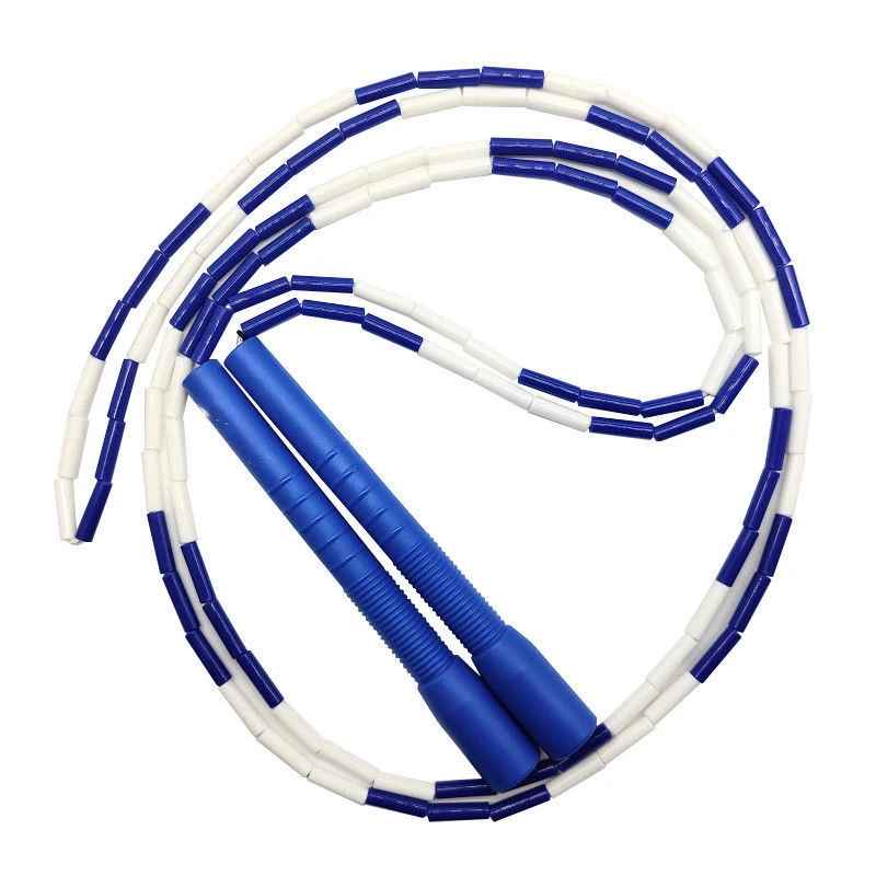 corde à sauter bleu blanc perle