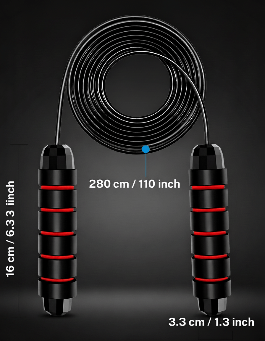 corde a sauter réglable haute qualité. roulement billes, système ajustement 