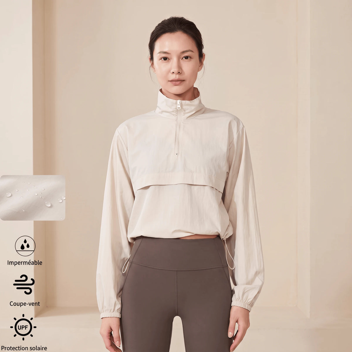Coupe-vent femme impermeable, coupe-vent et protection solaire UPF - Positiflow