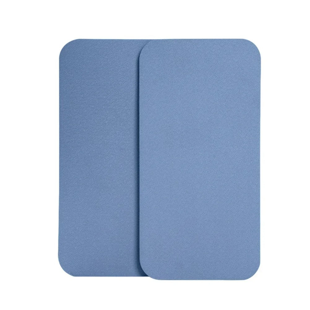 coussin yoga bleu rectangulaire