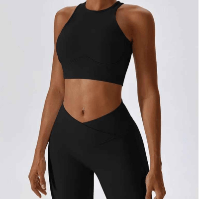 Élastique sous-poitrine brassière sport côtelée maintien adaptatif