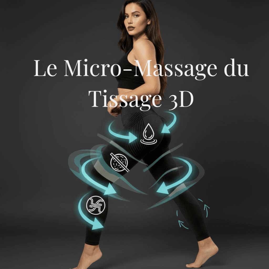 legging anti cellulite noir micro massage du 3D