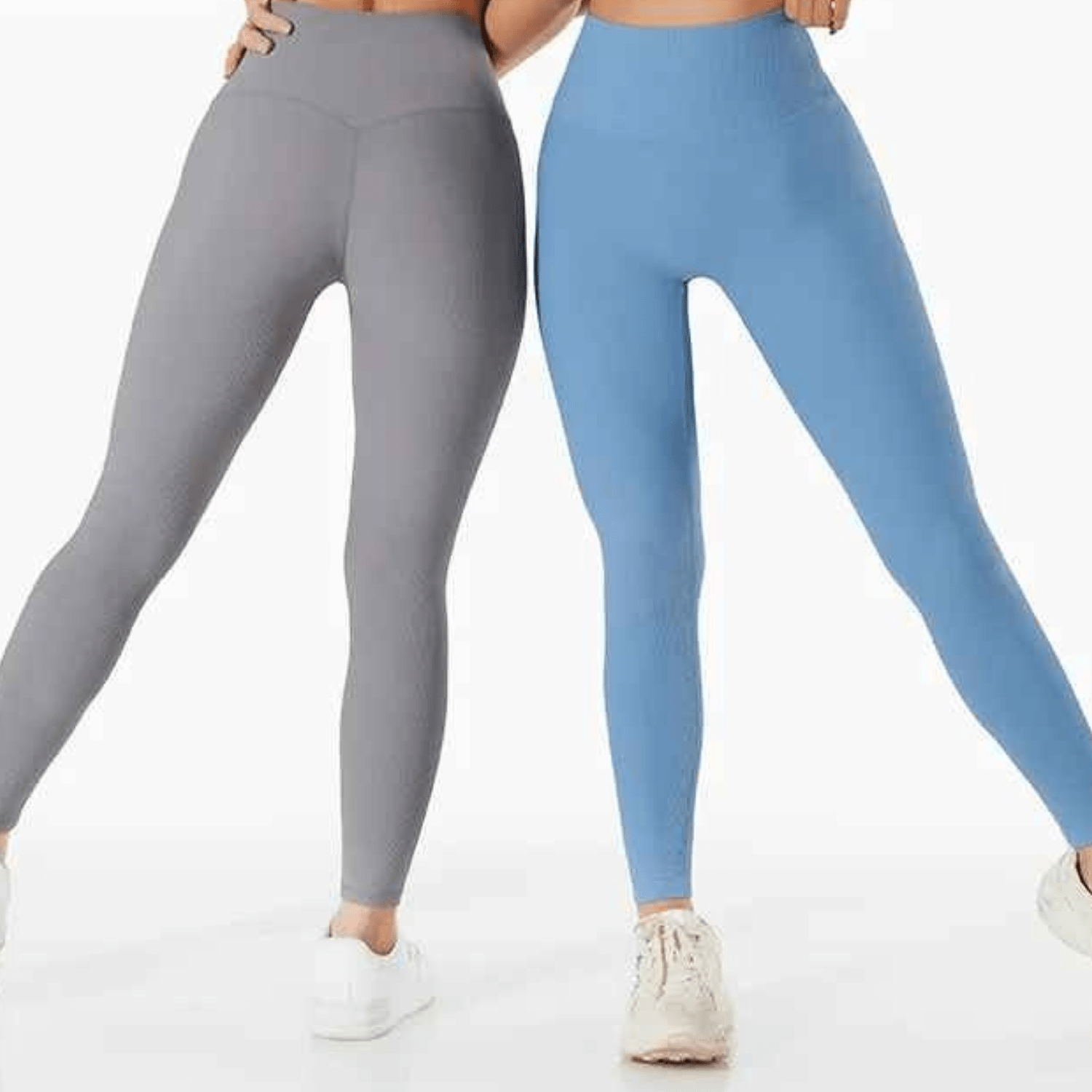 legging blanc femme musculation fitness gainant taille haute