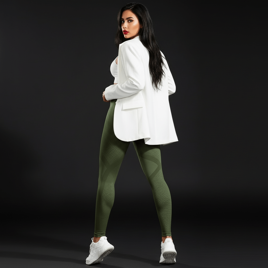 legging de compression au quotidien, look casual sous une tunique