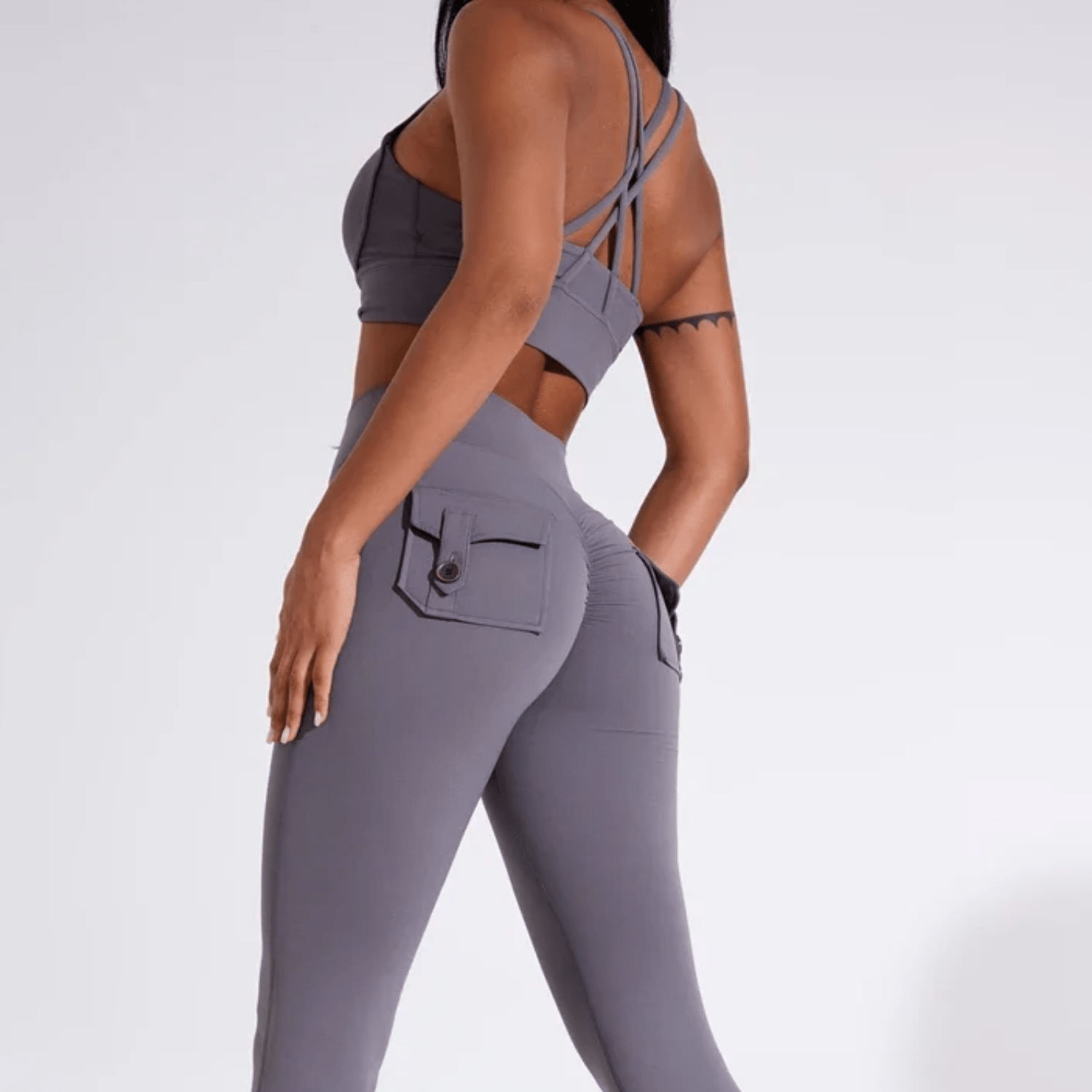 legging femme coupe evase gainant