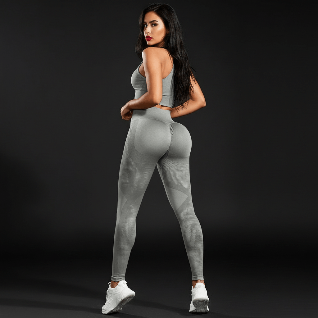 legging femme sport anti cellulite vue de dos effet push-up 