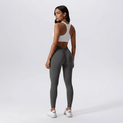  Legging gris charcoal scrunch dos, vue de dos,