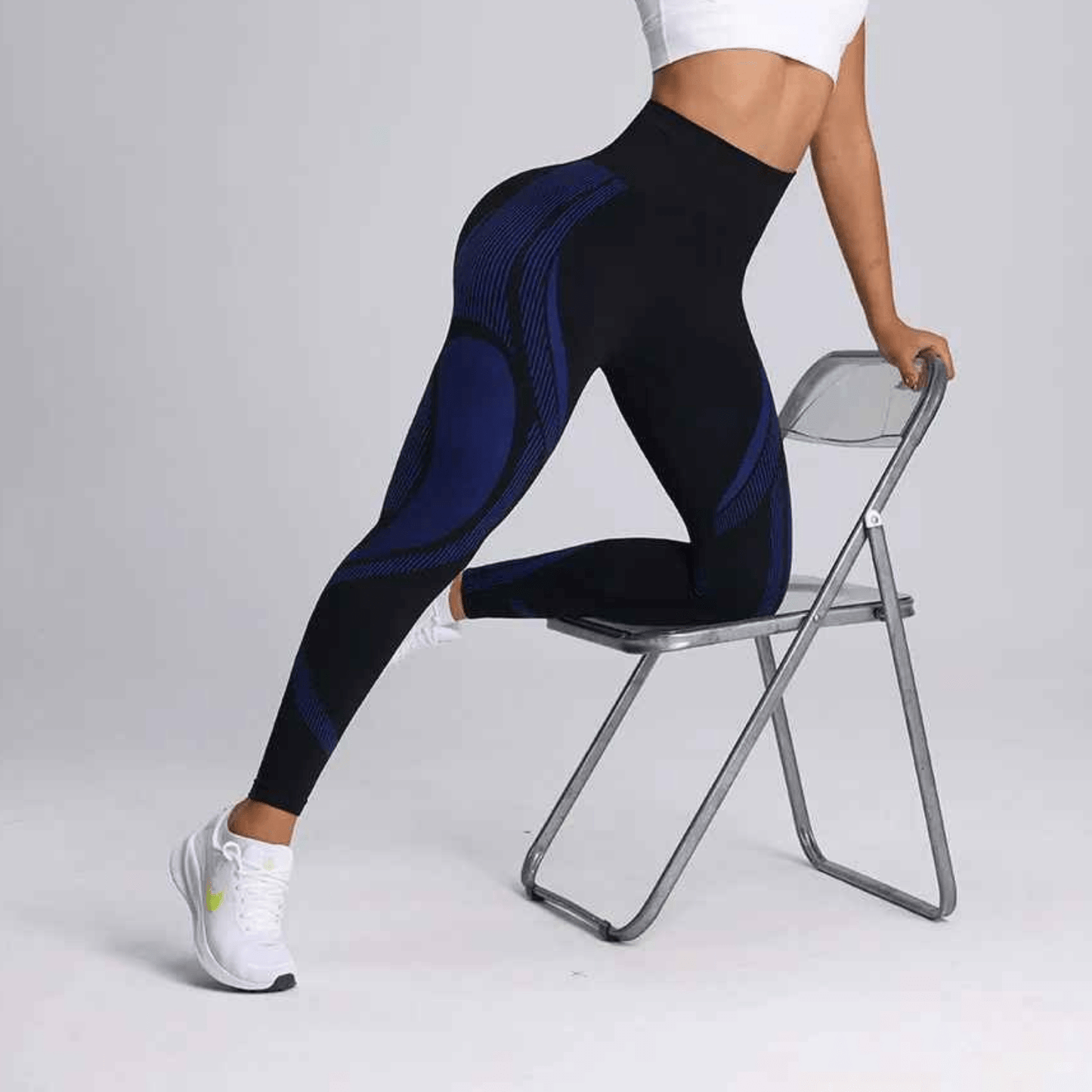 legging noir power ceinture taille haute gainante ventre plat femme
