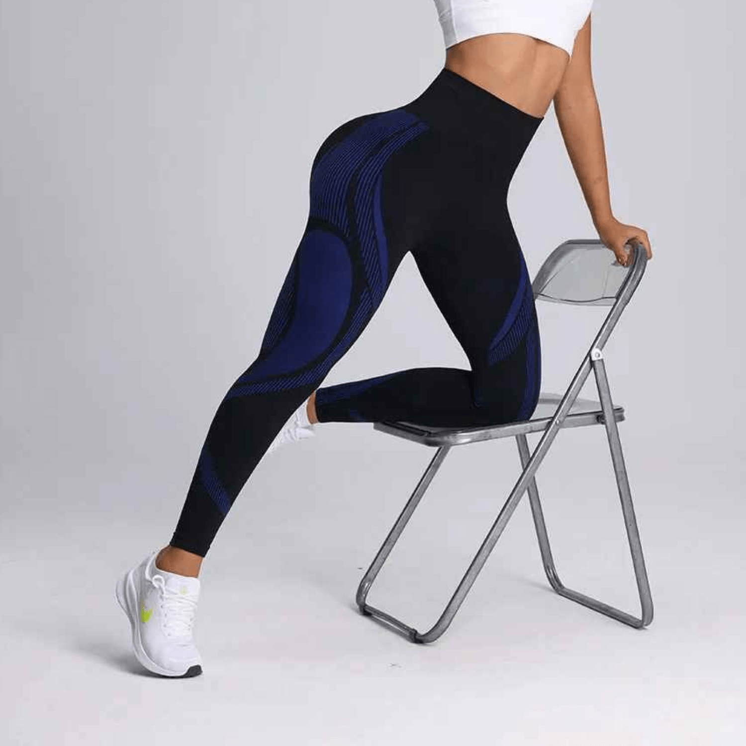 legging noir power ceinture taille haute gainante ventre plat femme