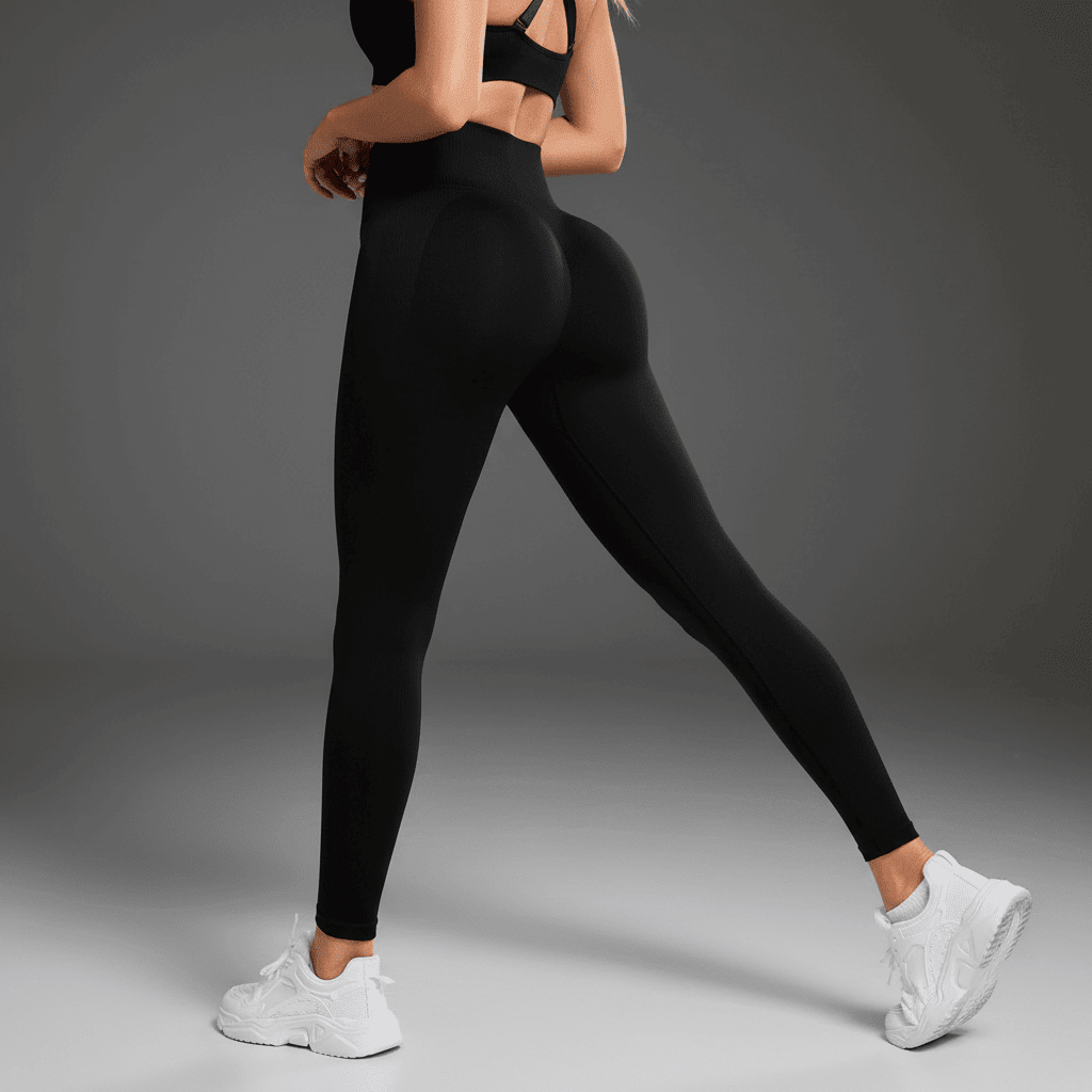 Legging Sport Femme Gainant Sans Couture - Compression Ventre Plat