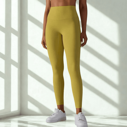 legging effet nu jaune