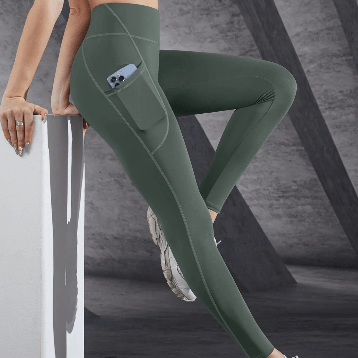 legging-taille-haute-de-course-vert-kaki