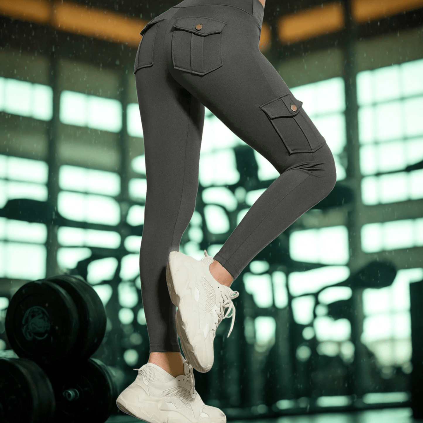 leggings cargo femme poches arrière urbain streetwear sport