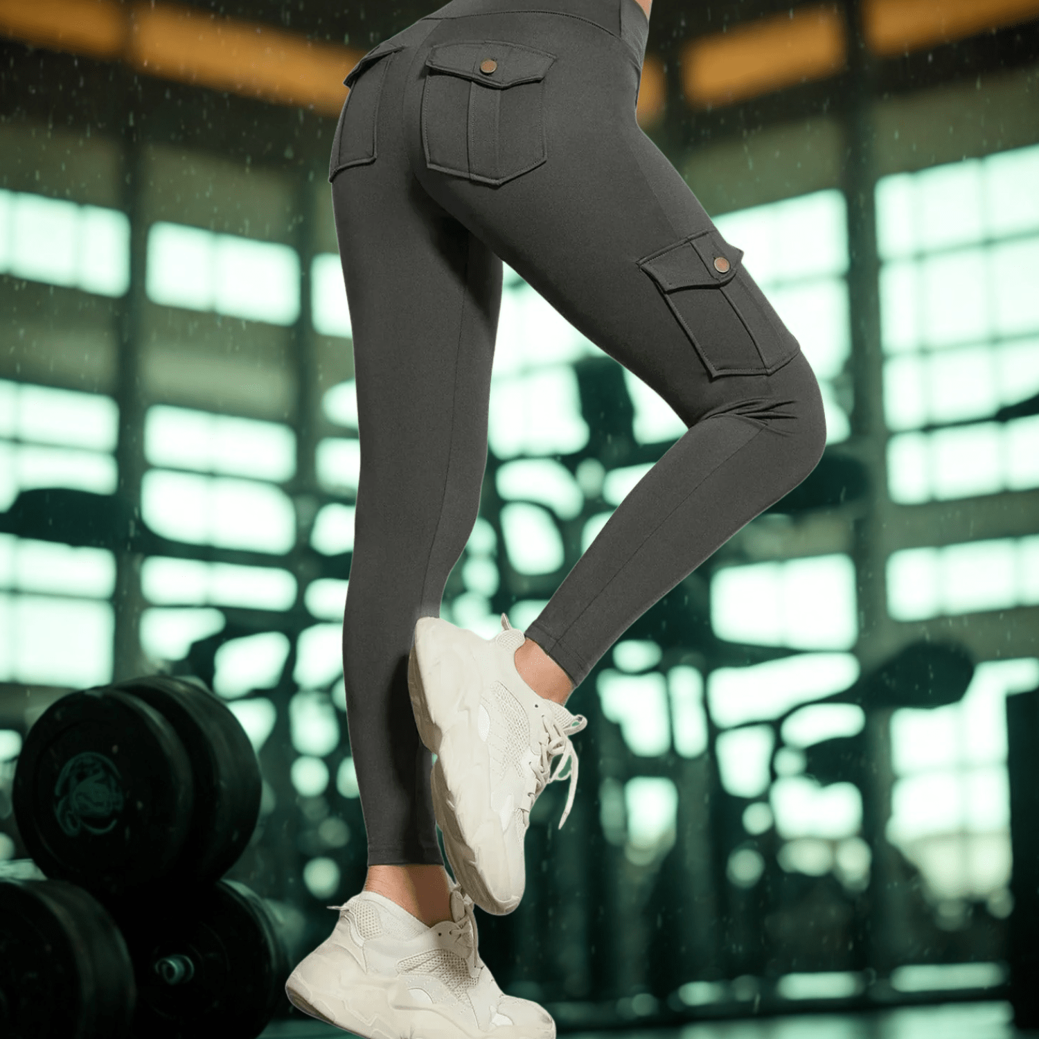 leggings cargo femme poches arrière urbain streetwear sport