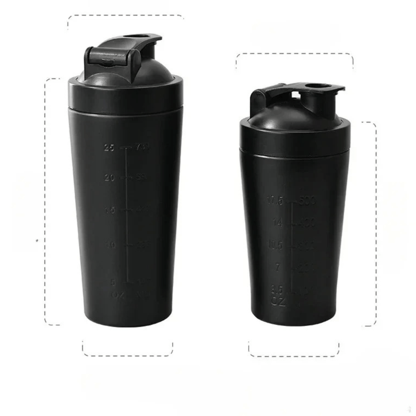 shaker inoxydable échelle graduée dosage protéine sport nutrition