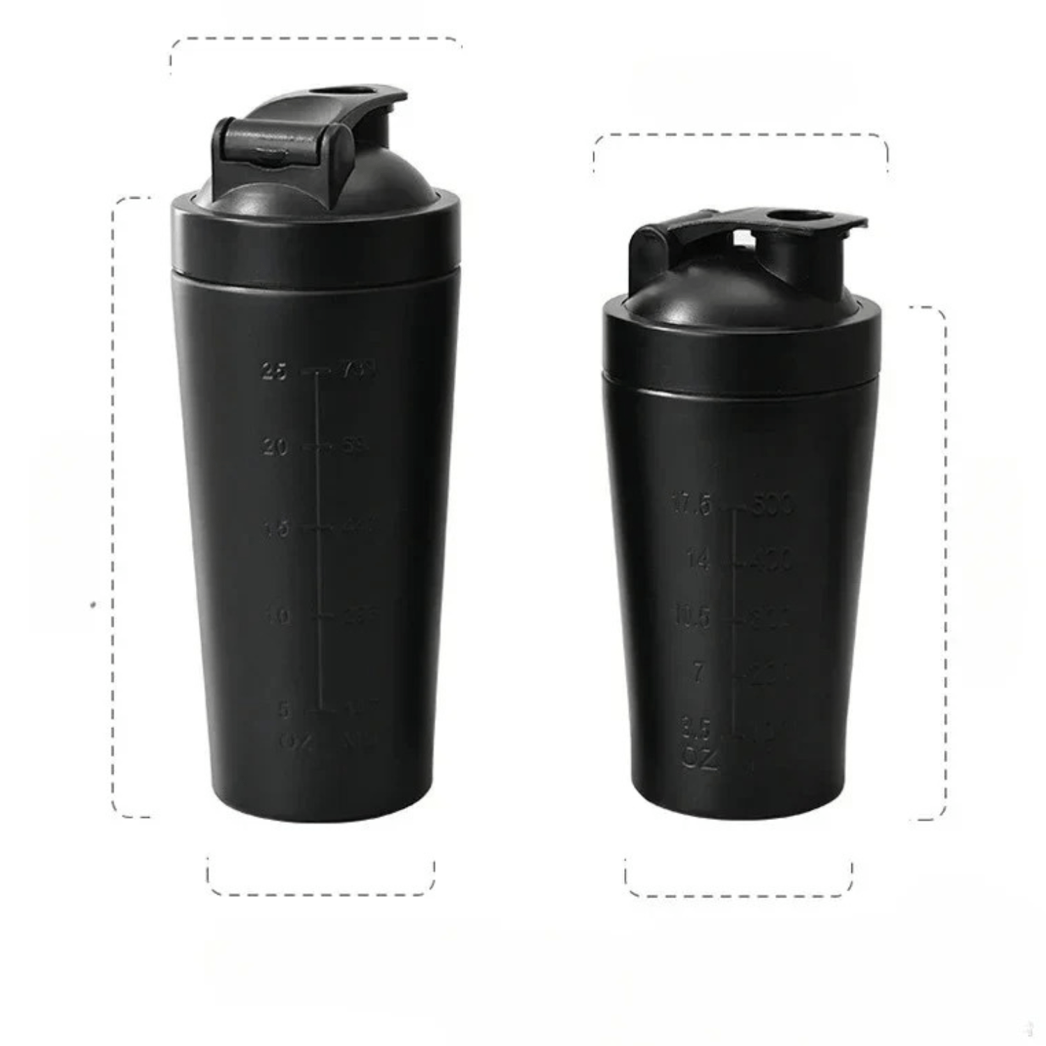 shaker inoxydable échelle graduée dosage protéine sport nutrition
