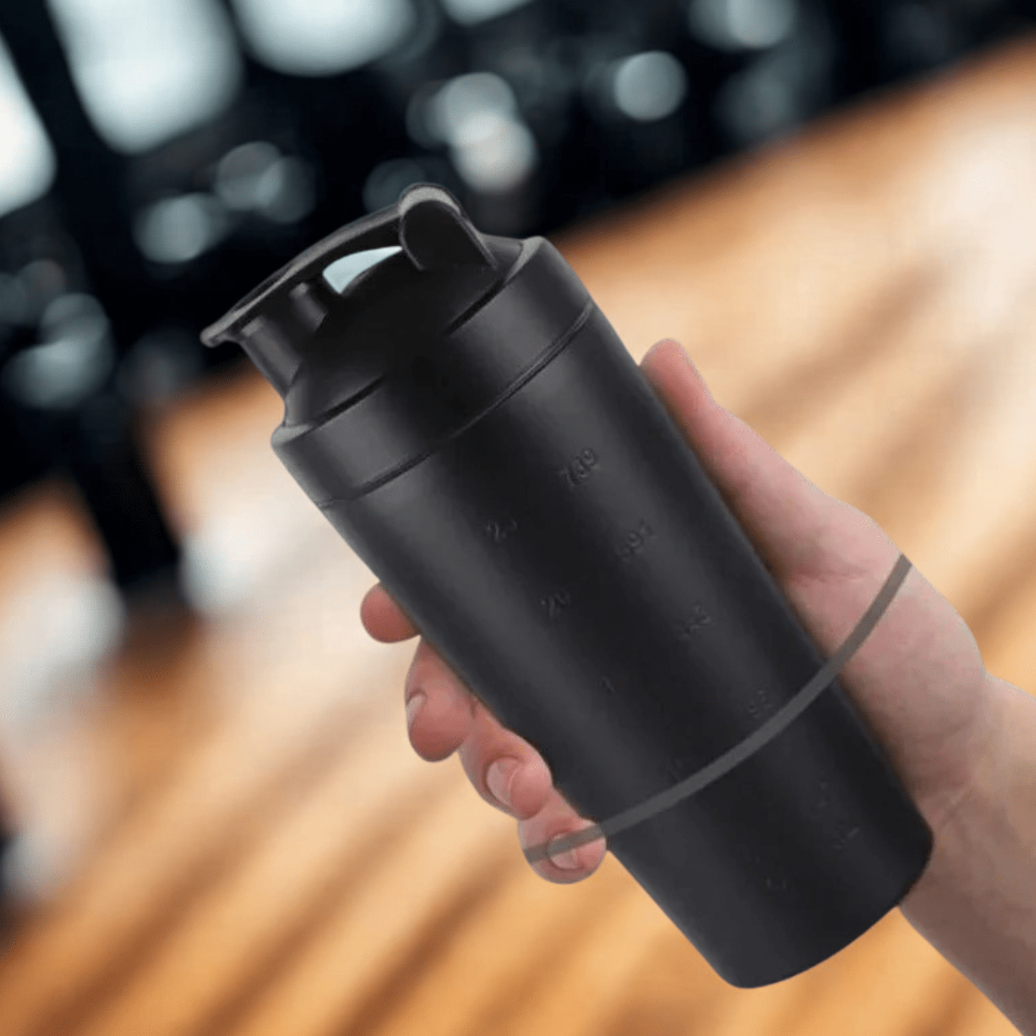 shaker inoxydable robuste sport fitness qualité premium black