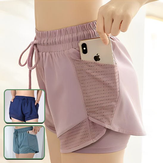 short running femme sans couture avec poches