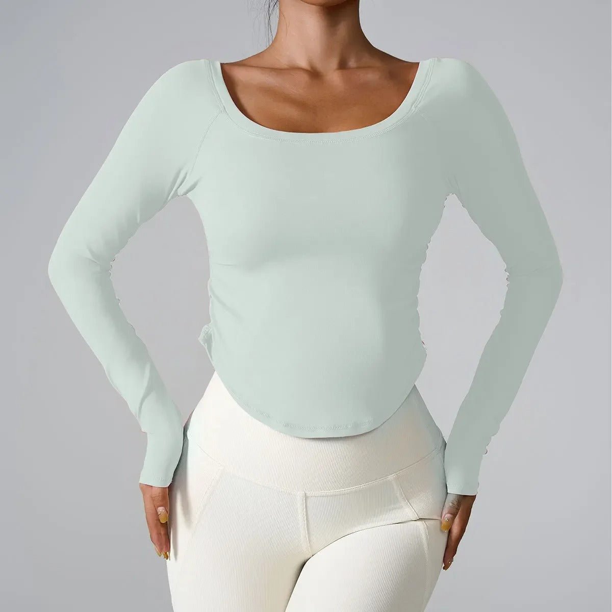 t shirt femme manches longues-seamless - Positiflow