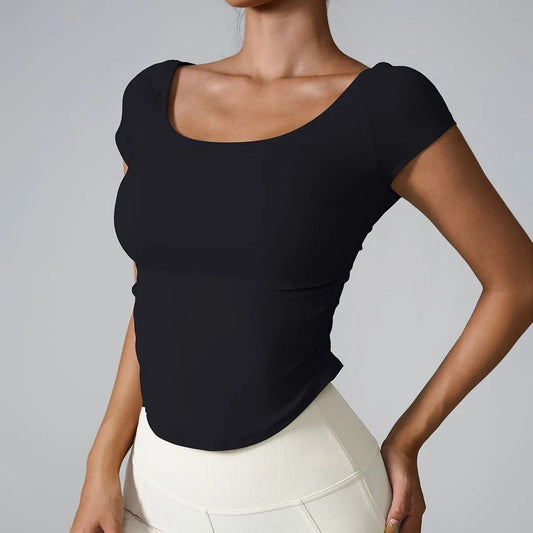 t shirt femme noir-vital - Positiflow