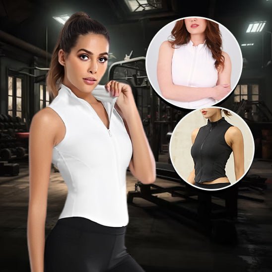 t-shirt pour femme-zippé - Positiflow
