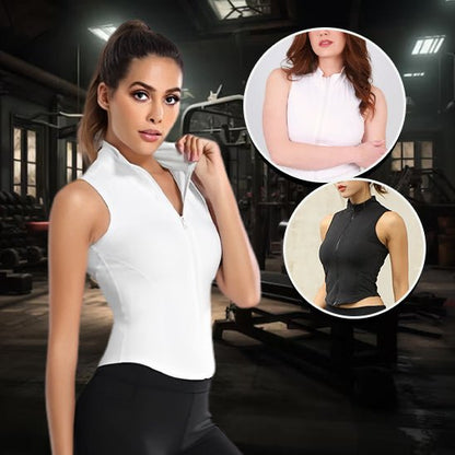 t-shirt pour femme-zippé - Positiflow