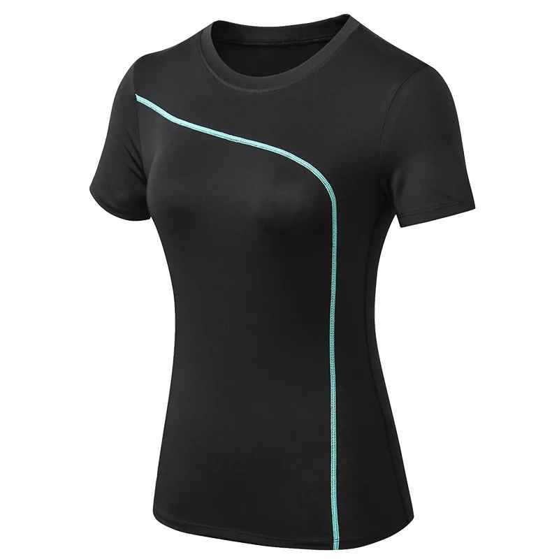 t shirt sport femme-noir - Positiflow
