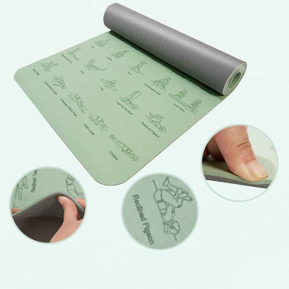 tapis de yoga epaisseur vert