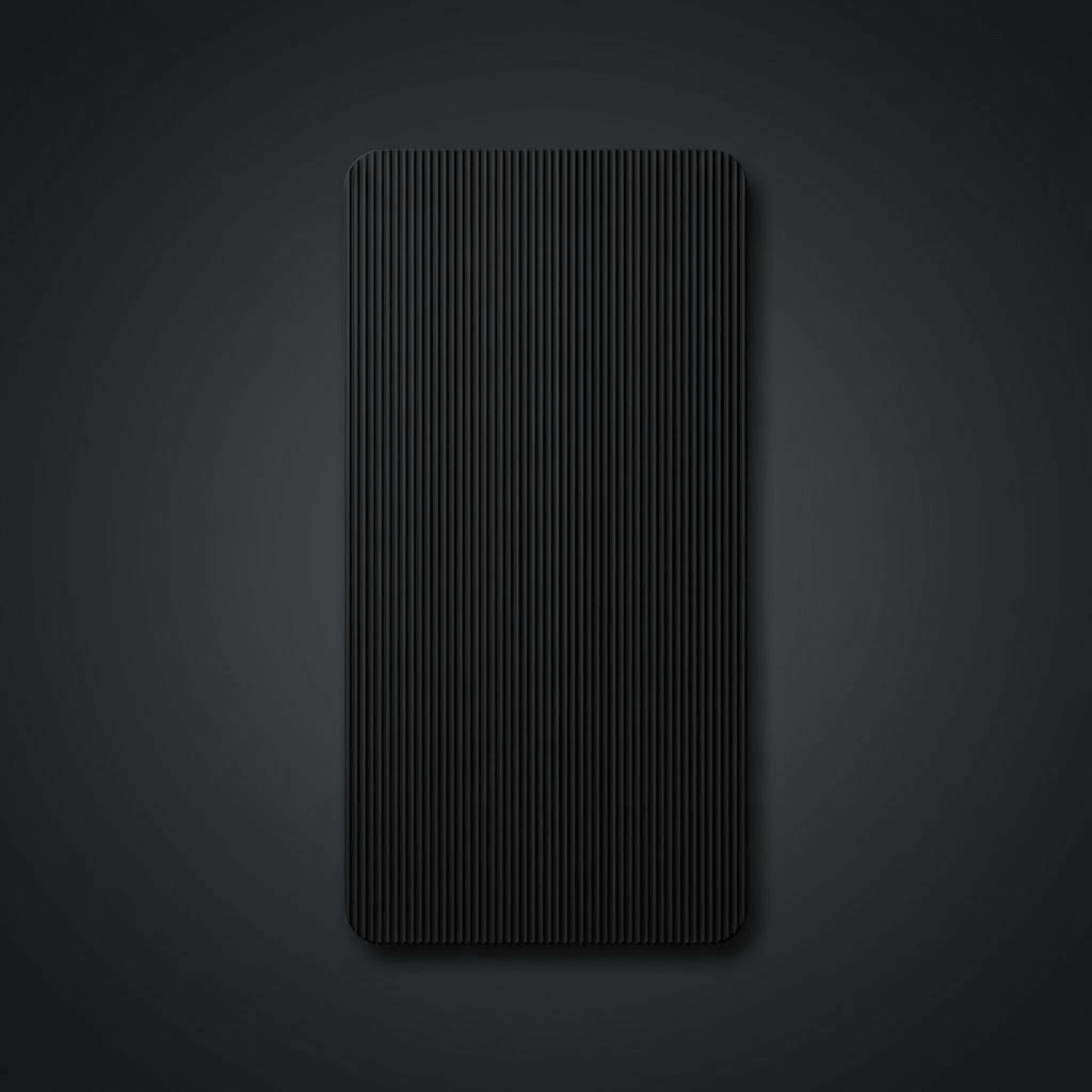  Tapis du sport MaxFit NBR noir, photo packshot sur fond anthracite premium minimaliste