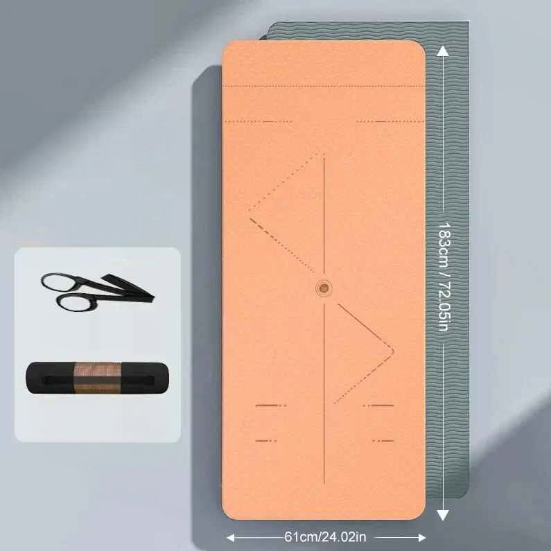 tapis pour le yoga grand abricot