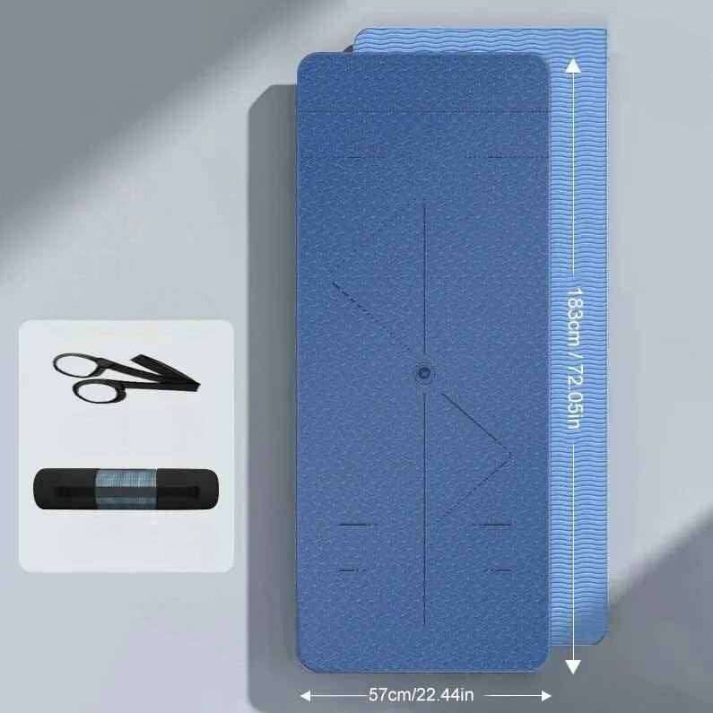 tapis pour le yoga petit bleu