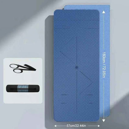 tapis pour le yoga petit bleu