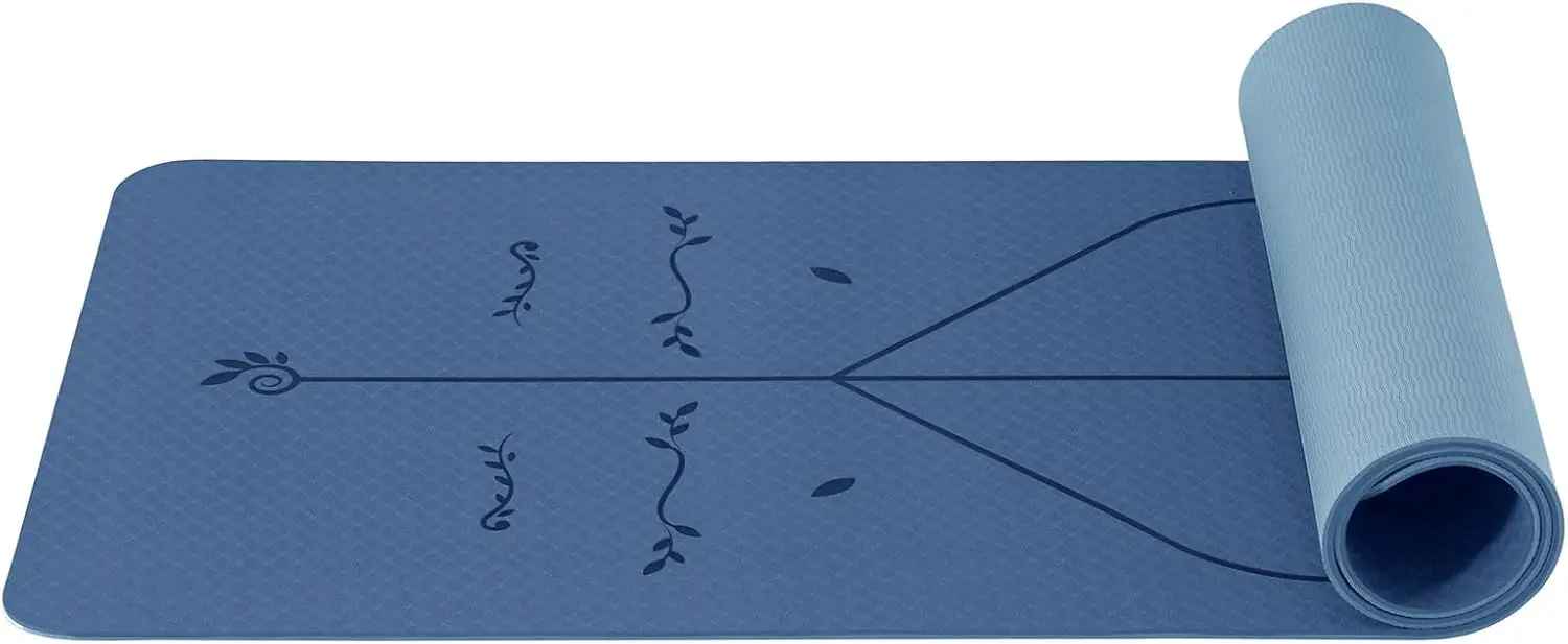 tapis yoga bleu clair