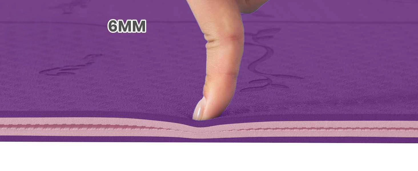 tapis yoga epaisseur violet