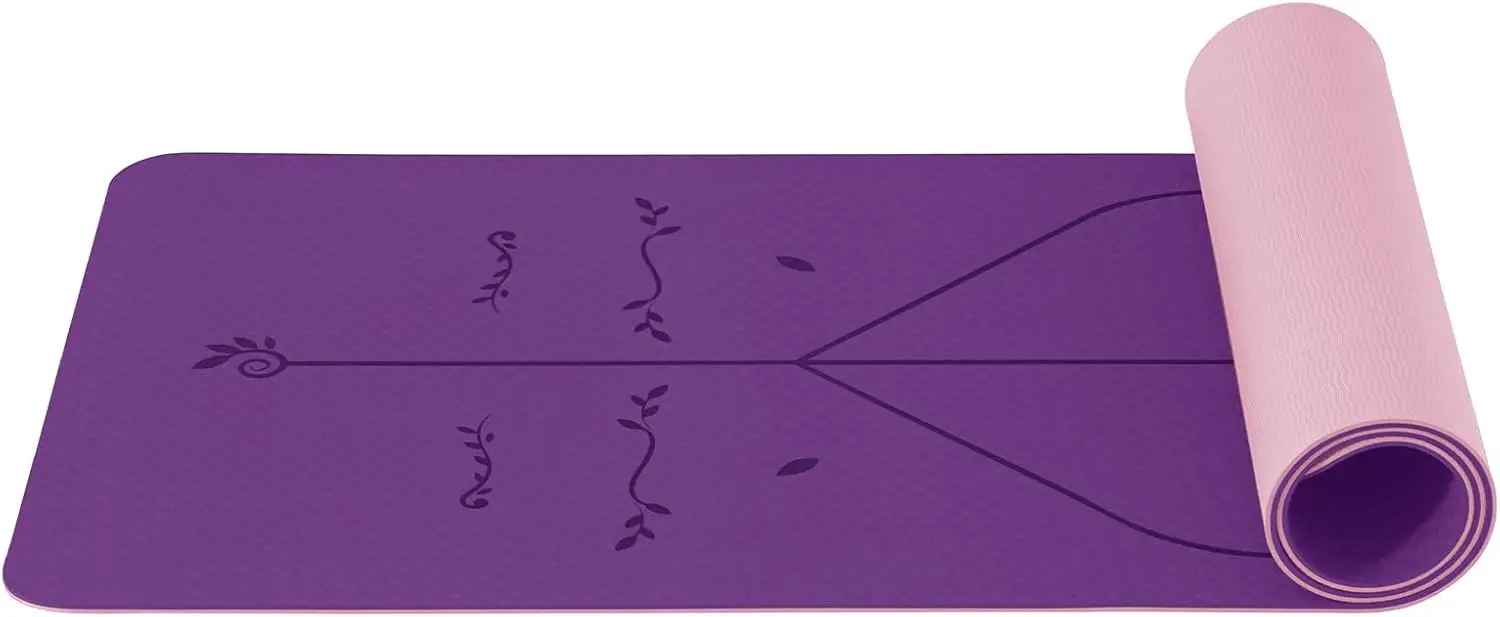 tapis yoga violet rose