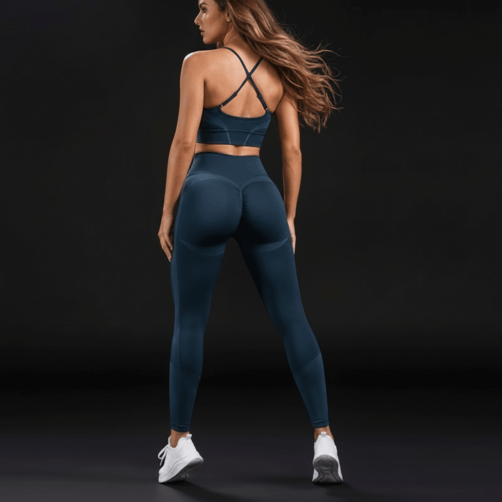 Étiquette composition 80% nylon 20% spandex tenue sport femme chic respirant