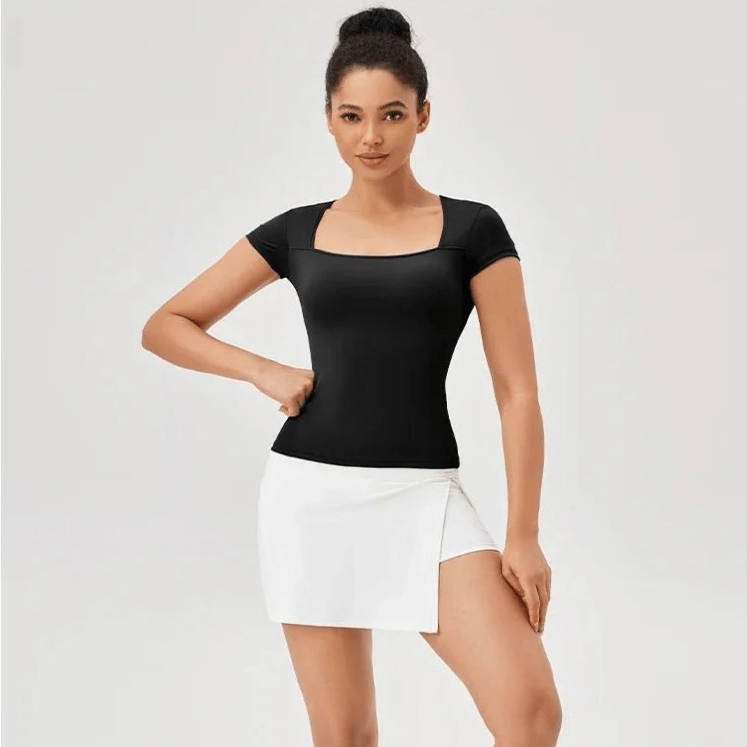 top fitness femme élite noir thermo-régulation intelligente premium