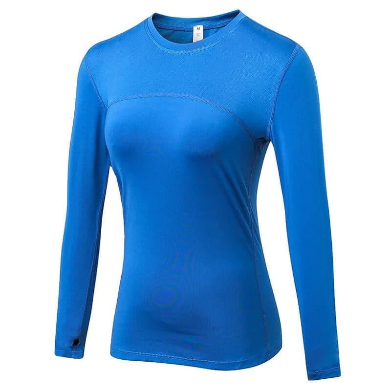 T-shirt Compression Femme Performance — Trous Pouces Anti-UV